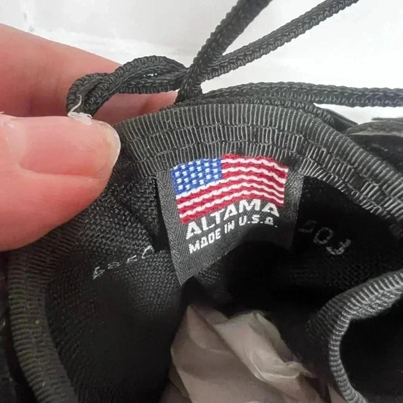 Altama Men's Black Leather Combat Boots Lace Up Boots Size 6W - Picture 6 of 11